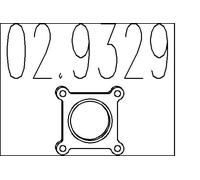 MTS Junta, tubo de escape para VOLKSWAGEN: New Beetle, Polo, Golf, Passat, Lupo, Golf Cabriolet, Touran, Bora, Caddy, Vento (Ref: 02.9329)