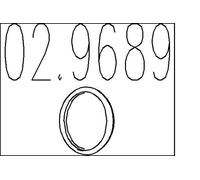 MTS Junta, tubo de escape para VOLKSWAGEN: Sharan, New Beetle, Golf, Passat, Golf Cabriolet, Bora, Vento, Caddy & SKODA: Octavia (Ref: 02.9689)