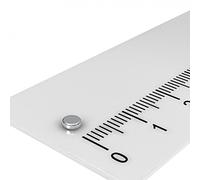 MTS Magnete - Juego de 10 imanes circulares de neodimio (3x1mm, niquelados, N48)