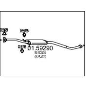 MTS Silenciador del medio para DAEWOO: Lanos (Ref: 01.59290)