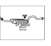 MTS Silenciador del medio para MITSUBISHI: Shogun, Pajero, Montero (Ref: 01.94600)