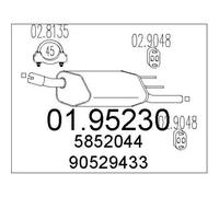 MTS Silenciador Para Opel Corsa B 1.0I 12V