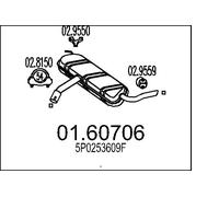 MTS Silenciador Para Seat Leon 1.6 1.4 16V Altea 01.60706