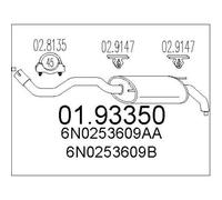 MTS Silenciador Para VW Polo 1.4 1.0 50 45 75 1.6 55 1.3