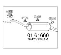 MTS Silenciador para VW Transporter IV Bus 2.5 Tdi