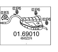 MTS Silenciador trasero para FIAT: Palio (Ref: 01.69010)