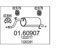 MTS Silenciador trasero para OPEL: Corsa (Ref: 01.60907)