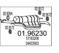 MTS Silenciador trasero para OPEL: Zafira (Ref: 01.96230)