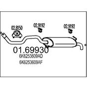 MTS Silenciador trasero para SEAT: Ibiza (Ref: 01.69930)