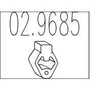 MTS Soporte, silenciador para MAZDA: 5, 3 & FORD: Focus, Mondeo, C-Max, Connect & VOLVO: V50, C70, C30, S40 & BMW: Série 3 (Ref: 02.9685)