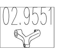 MTS Soporte, silenciador para VOLKSWAGEN: New Beetle, Polo, Passat, Golf, Bora & SKODA: Octavia, Fabia, Superb & AUDI: A4, A6, A3 (Ref: 02.9551)
