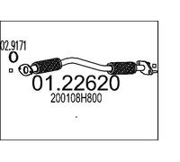 MTS Tubo de escape para NISSAN: X-Trail (Ref: 01.22620)
