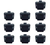 MTSmart RV Metal Push Button Schrank Locks, Quadratic RV Schrank Locks para autocaravanas, caravanas, barcos, yates, uso marino, llaves sin llave de armario para autocaravanas (Negro 10PC)