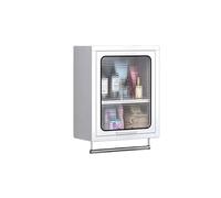 MTSYXYM Armario de Cocina de Pared en Acero Inoxidable - Mueble Colgante con Toallero y Estante Ajustable - Armario para Hostelería, Baño y Balcón(Wit,50x40x18cm)
