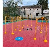 MTSYXYM Drones Pista ObstáCulos Kit,Entrenamiento de Carreras de Drones Al Aire Libre con Base, con Puerta de Bucle,Material Grueso, Liso y sin Rebabas,para Principiantes.(80cm)