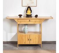 MTSYXYM Mesa de Altar,Estante de Altar Budista Chino Templo Santuario de Buda,Diseño de cajón, diseño de gabinete, Material de bambú, para Colocar su decoración Espiritual.(80 * 35 * 80cm)