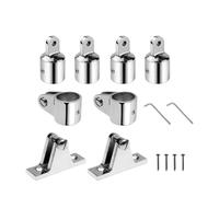 MTTThrTvs Juego de herrajes Bimini Marinos de Acero Inoxidable 316, 8 Uds., bisagra de Cubierta, mandíbula Deslizante, Accesorio de Extremo de Ojo(25mm 8pcs)