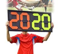 MTTXY Tablero de Sustitución de Fútbol, Tablero de Cambio de Jugador de Fútbol, Pantalla de Doble Cara de 4 Dígitos para Cambiar de Jugador y Visualización de Tiempo Adicional en Cualquier