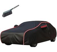 MTUBFT Funda de Coche Exterior para Jaguar E-Pace 2018-2023, Impermeable Antigranizo Automóvil Fundas, Elástico Transpirable Rasguño Auto Cubierta con Reflectante,Black Red
