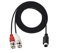 MTUERANC S-Video - Cable divisor de 4 pines a BNC, mini DIN de 4 pines S-Video macho a 2 conectores divisores BNC macho y macho dual (4 pines macho a BNC macho dual, 1,5 m)