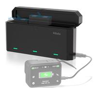 Mtutu Cargador para GoPro Hero 12/11/10/9 3-Canales, Batería con Soporte de Almacenamiento/Carga/Carga Inversa, Totalmente Compatible con GoPro Hero Original (Sin Batería)