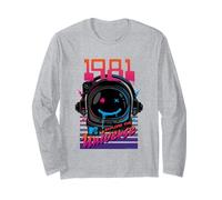 MTV 1981 Astronauta Espacial Explorar el Universo Retro Manga Larga