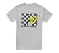 MTV Camiseta Logotipo de Tablero de Ajedrez para Hombre (TV6287)