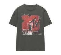 MTV Camiseta Logotipo Lavado para Adultos Unisex (TV15831)
