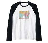 MTV Classic MTV Logo Diseño de Papas Fritas Camiseta Manga Raglan