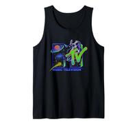 MTV Moon Man Galaxy Neon Space Vibe Camiseta sin Mangas