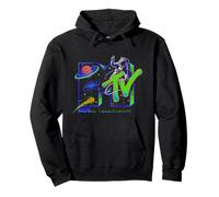 MTV Moon Man Galaxy Neon Space Vibe Sudadera con Capucha
