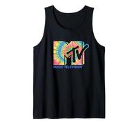 MTV Psychedelic Rainbow Tie Dyed Music Television Camiseta sin Mangas