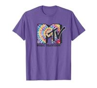 MTV Rainbow Tie Dye Spiral Logo Camiseta