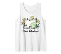 MTV Retro Garden with Mushrooms and Flowers Camiseta sin Mangas