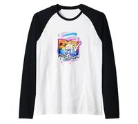 MTV Spring Break Airbrush Art Vintage Music Television Camiseta Manga Raglan