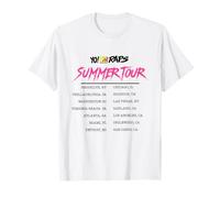 MTV Yo! Raps Summer Tour City List Neon 90s Hip Hop Camiseta