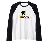 MTV Yo! Raps Summer Tour Neon 90s Retro Hip Hop Camiseta Manga Raglan
