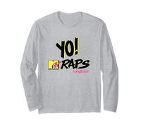 MTV Yo! Raps Summer Tour Neon 90s Retro Hip Hop Manga Larga