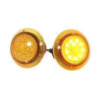 MTVTFECEWG Autopartes 2 Uds Forma Redonda Ámbar Amarillo Completo Guardabarros Delantero Indicador Lateral Luz Para Ford Para Transit Connect Van Lámpara Señal Giro (Yellow Lens)