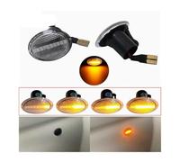 MTVTFECEWG Autopartes Luz intermitente secuencial de señal de giro lateral para FIAT 4S 63 3P NUOVA 500 ABARTH 2007-On (Dynamic Crystal)