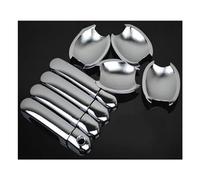 MTVTFECEWG Cubiertas Cromadas Fibra Carbono Para Manija Puerta Coche Accesorios Pegatinas Calcomanía Decorativa Para Coche Para Nissan Para Tiida C11 2004-2011 (D)