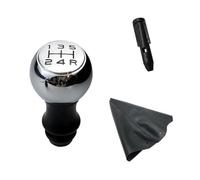 MTVTFECEWG Funda Protectora Para Pomo De Palanca Cambios Accesorios Para Peugeot 206 306 406 107 207 307 308 2008 3008 Cambios Marcha Coche(Chrome Black)