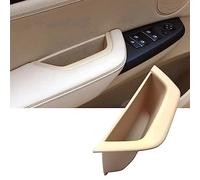 MTVTFECEWG Izquierda Derecha Para X3 X4 F25 F26 2010-2016 Conductor Puerta Interior Del Coche Manija Cubierta De Cuero Conjunto Reemplazo (Left Driver Beige)