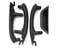 MTVTFECEWG Izquierda Derecha Para X3 X4 F25 F26 2010-2016 Conductor Puerta Interior Del Coche Manija Cubierta De Cuero Conjunto Reemplazo (RHD Set Black)