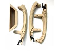 MTVTFECEWG Izquierda Derecha Para X3 X4 F25 F26 2010-2016 Conductor Puerta Interior Del Coche Manija Cubierta De Cuero Conjunto Reemplazo (LHD Set Beige)