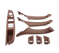 MTVTFECEWG LHD 51417225865 Cubierta Interior Tirador Manija Panel Puerta Pasajero Coche Para F10 F11 F18 520 523 525 528 (LHD Brown 7pcs)