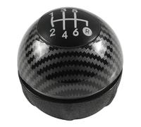 MTVTFECEWG Para Fiat 500 500C 2008-2018 Funda Protectora Para Pomo De Palanca Cambios 5/6 Velocidades Cambios Marcha Coche(6 Speed Carbonfiber)