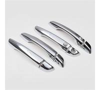 MTVTFECEWG Para Hyundai Para Tucson 2015 2016 2017 2018 2019 Patrón Manija Puerta Coche Cromada Cubierta Cuenco Pegatina Embellecedora Accesorios Estilo (Silver 2 buttons)