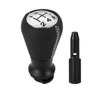 MTVTFECEWG Para Peugeot 106 107 205 206 207 306 307 308 405 406 407 508 605 Pomo De Palanca Cambios Cuero Cambios Marcha Coche(White With Adapter)