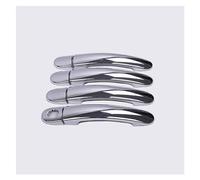 MTVTFECEWG Para Skoda Para Fabia Para Octavia 2008-2013 Cubiertas De Manijas De Puerta De Coche Cromadas Negras Brillantes Pegatinas Accesorios De Estilo (Silver 1 keyhole)